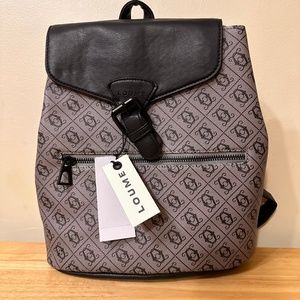 Loume Black Backpack Purse NWT